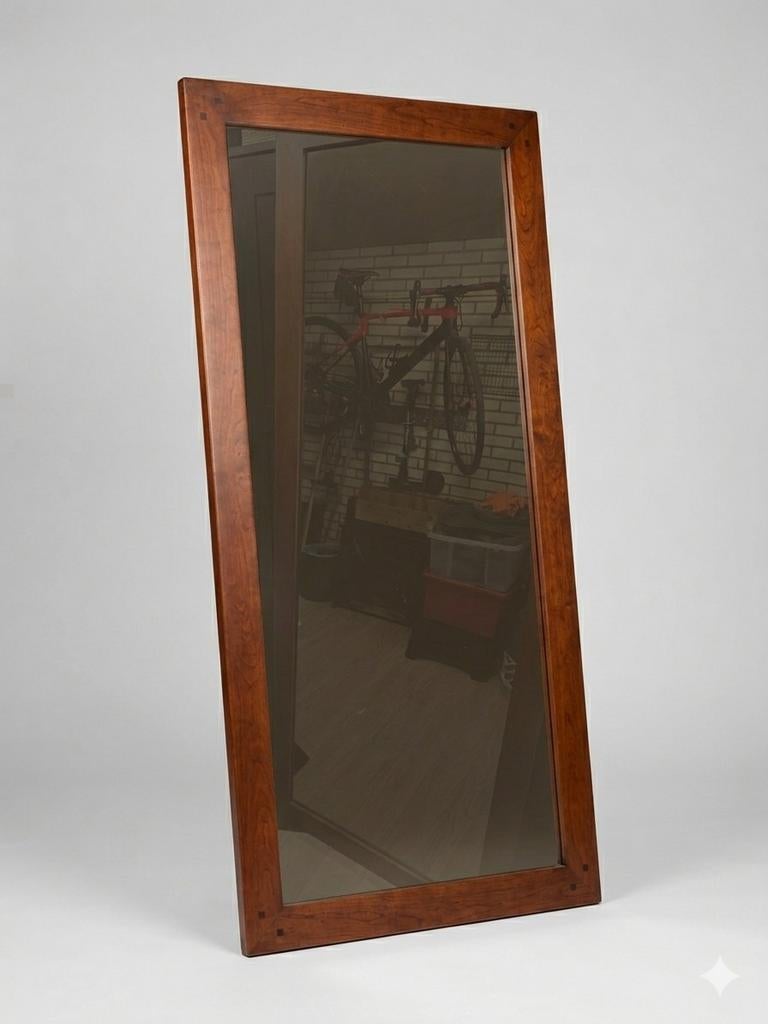 Spiegel met kersenhouten frame, Ophalen, Zo goed als nieuw, 150 tot 200 cm, Rechthoekig