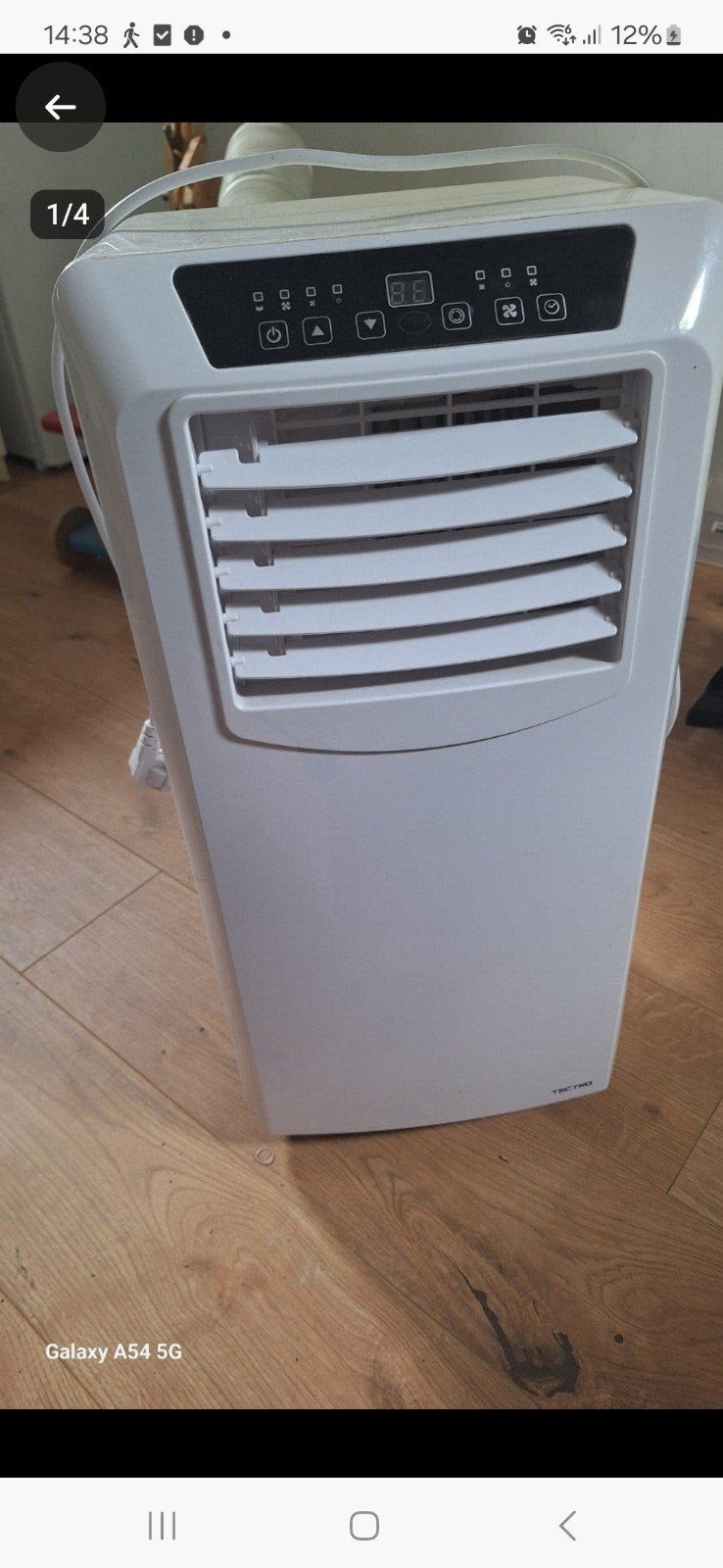 Mobiele airco Tectro TP 2020, Witgoed en Apparatuur, Gebruikt, Minder dan 60 m³, Timer, 3 snelheden of meer