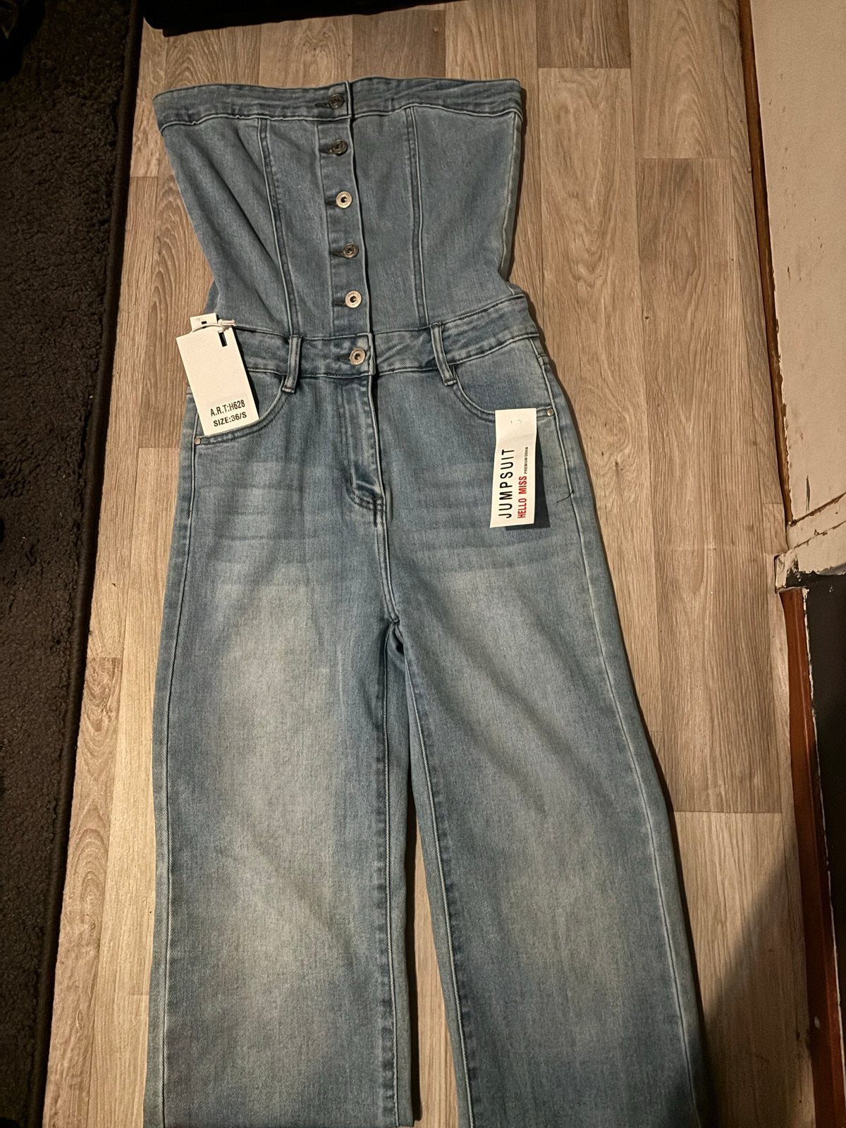Nieuwe spijker jumpsuit van Hello Miss, Ophalen of Verzenden, Nieuw, Maat 36 (S), Blauw