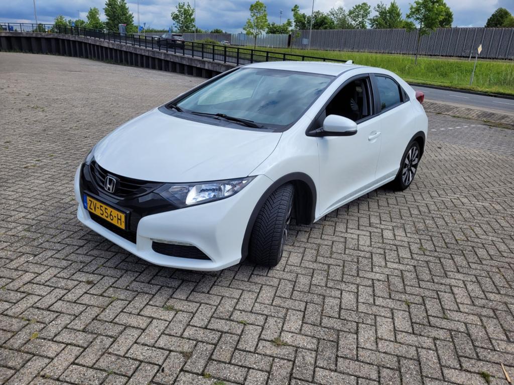 Honda Civic 1.4 I 5DR 2014 Airco handbak, Voorwielaandrijving, 4 cilinders, Wit, 1200 kg
