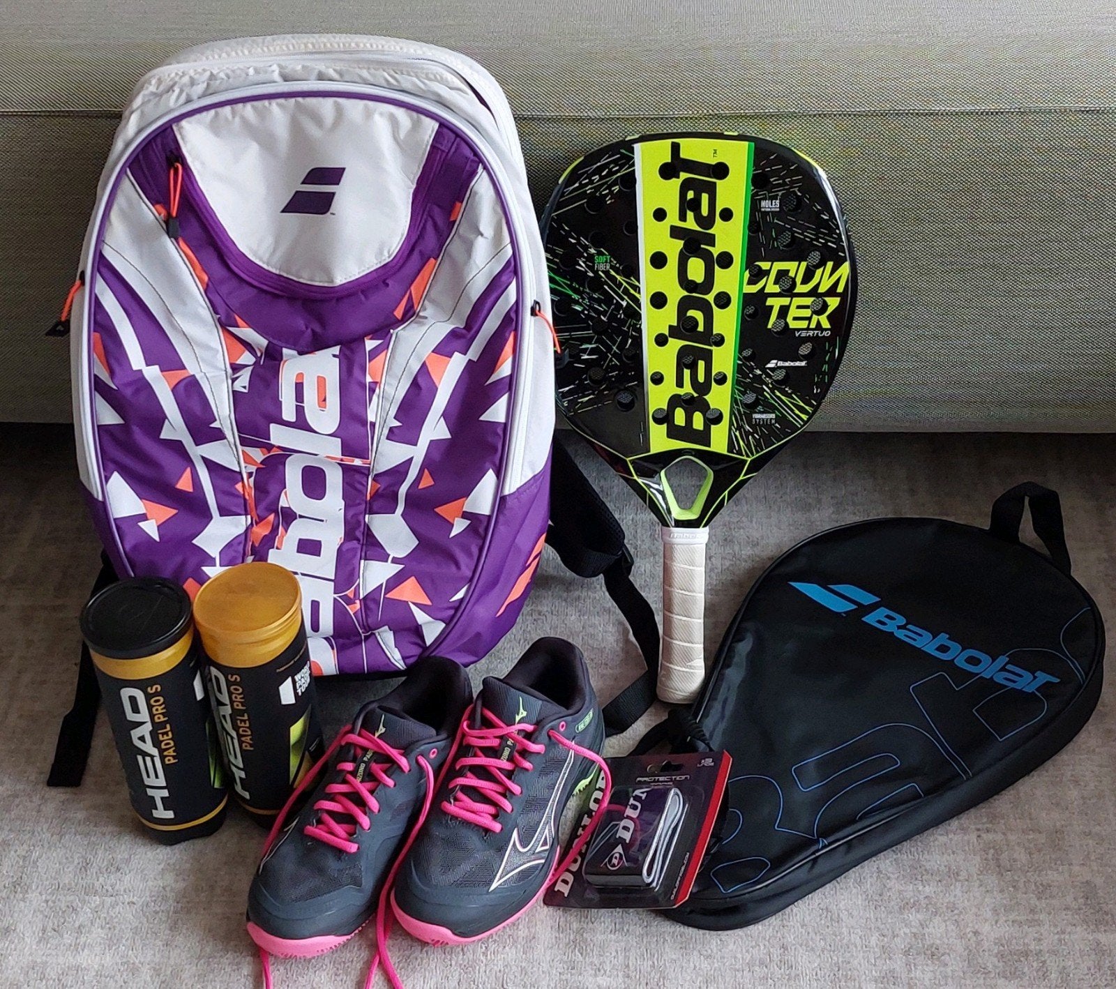 Complete Padel Set: Racket, Schoenen, Tas, Ballen., Ophalen, L00, Zo goed als nieuw, Racket