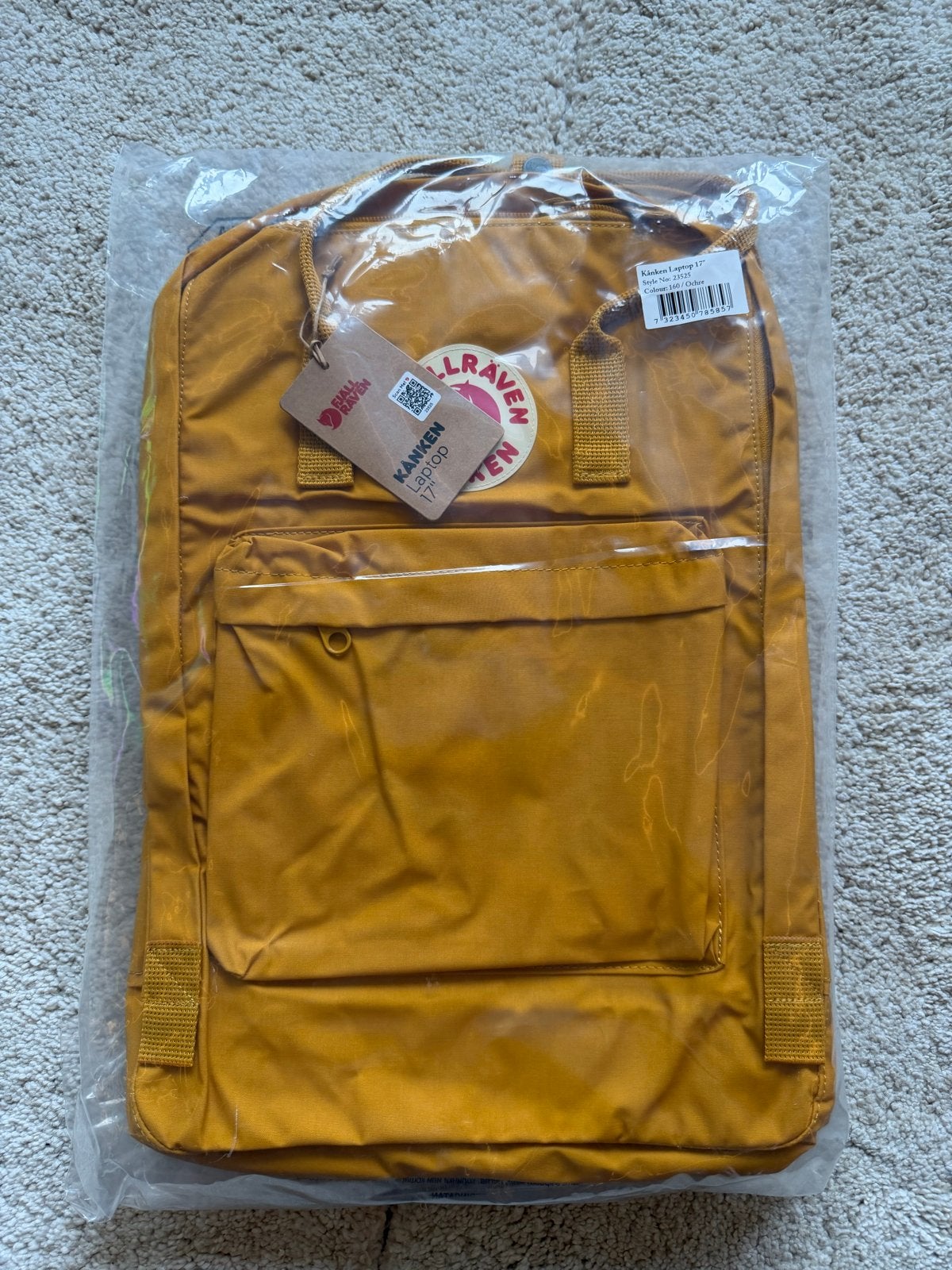Fjällräven Kånken Laptop 17" Rugzak - Okergeel, Overige merken, 25 tot 40 cm, Nieuw, Ophalen of Verzenden