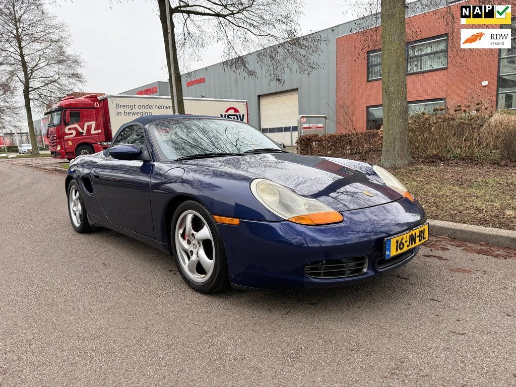 Porsche Boxster S 3.2 Origineel Nederlands 1 e eigenaar, Achterwielaandrijving, Gebruikt, Zwart, Blauw