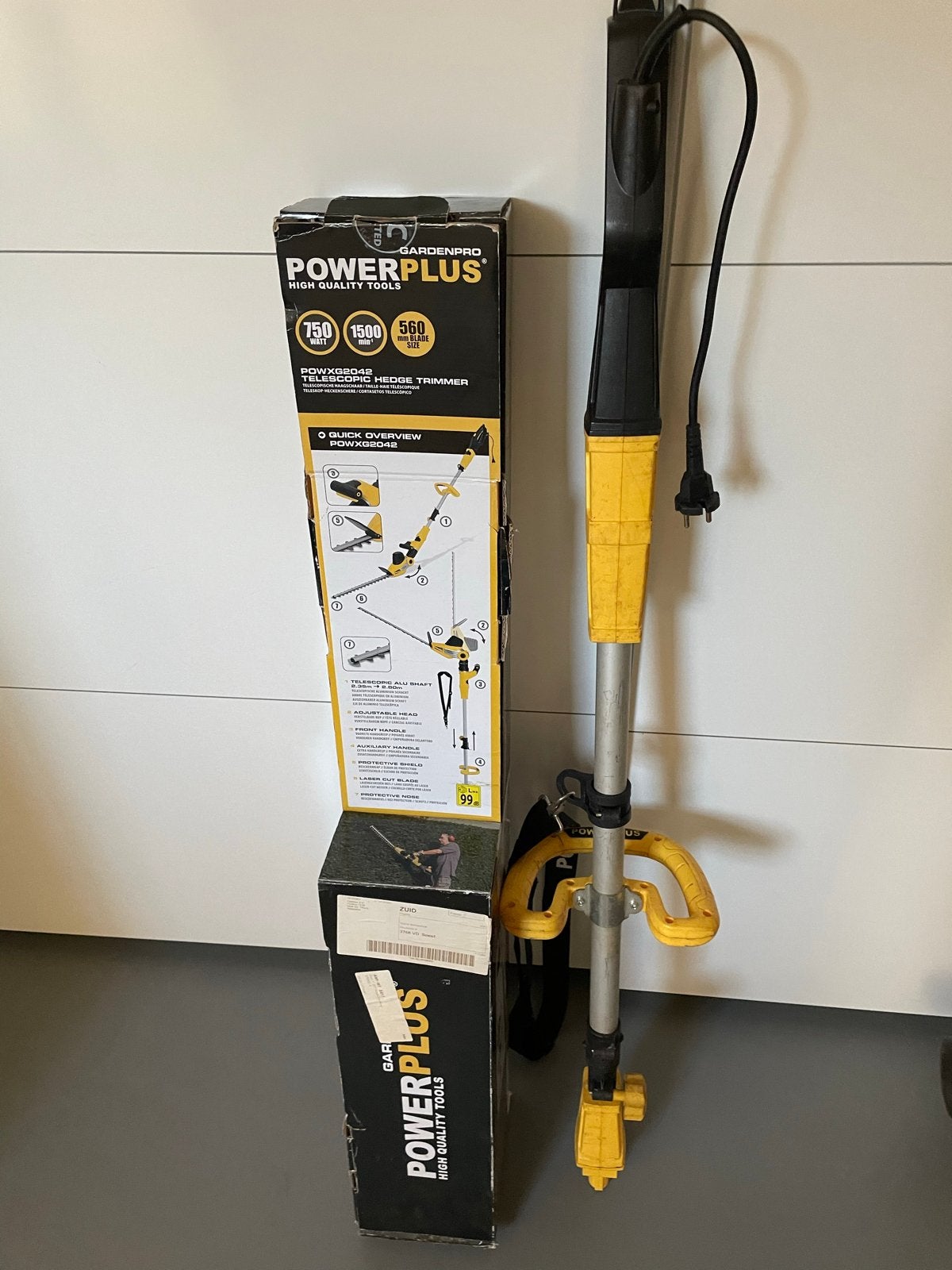 Powerplus Telescopische Heggenschaar POWXG2046, Tuin en Terras, Ophalen, Zo goed als nieuw, Elektrisch