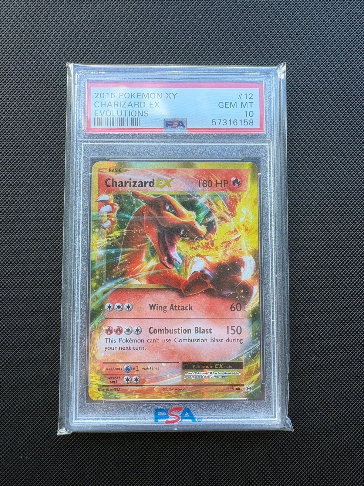 Charizard EX 12/108 XY Evolutions EVO PSA 10, Ophalen of Verzenden, Nieuw, Losse kaart