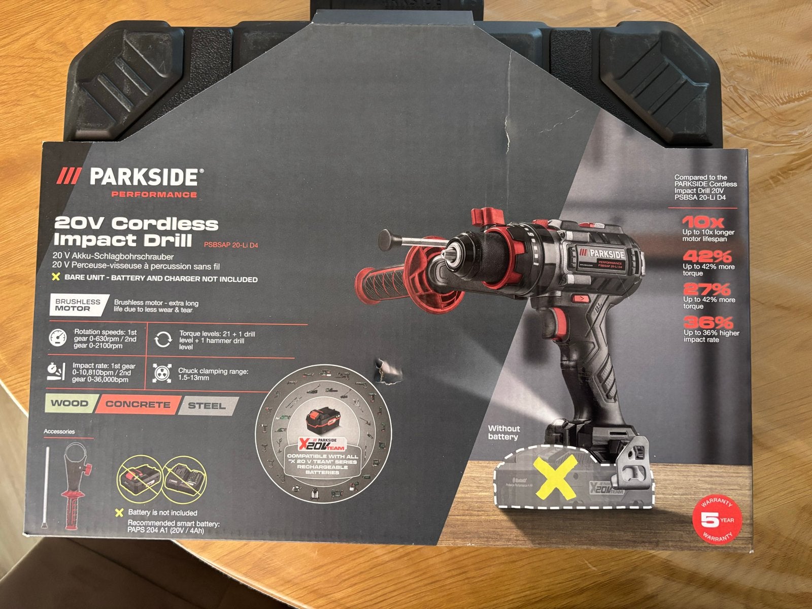 Parkside Klopboormachine 64 Nm, Ophalen, Nieuw, Boor- en Schroefmachine, Klopboormechanisme