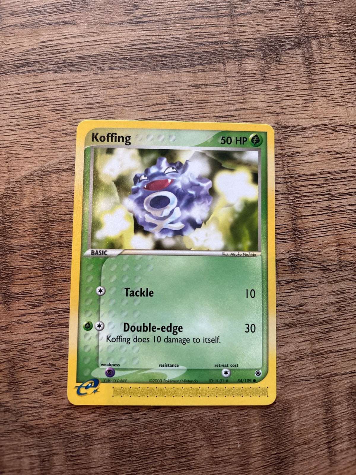 Koffing Pokémon Kaart - 2003 Nintendo - 50 HP, Ophalen of Verzenden, Gebruikt, Losse kaart