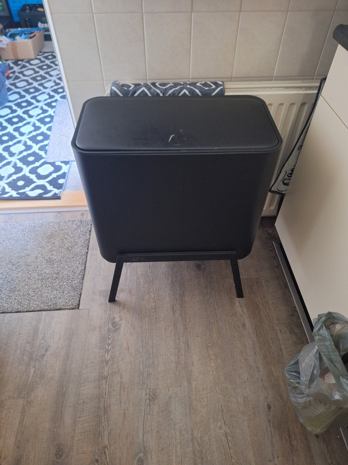 Brabantia Bo Touch Bin 2x30L - Zwart, Huis en Inrichting, Woonaccessoires | Prullenbakken, 40 liter of meer, Ophalen, Gebruikt
