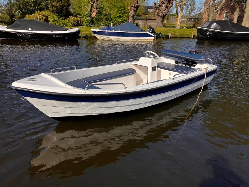 Sloep 430 - Suzuki 9.9 - trailer, Watersport en Boten, Sloepen, Consoleboot, Gebruikt, Overige merken, Ophalen