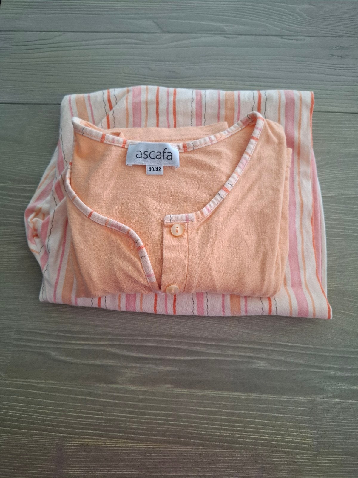 Ascafa Pyjama lange mouwen Oranje & Roze, Ascafa, Ophalen of Verzenden, Zo goed als nieuw, Maat 38/40 (M)