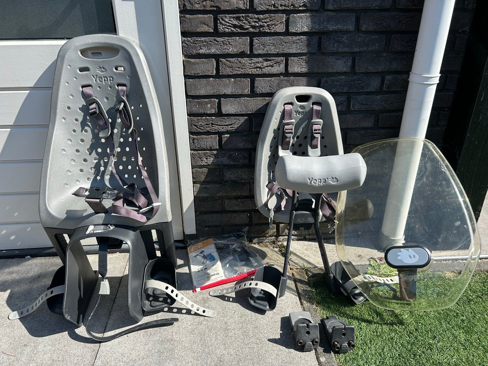 Yepp Kinderfietsstoel Voor & Achter met Windscherm