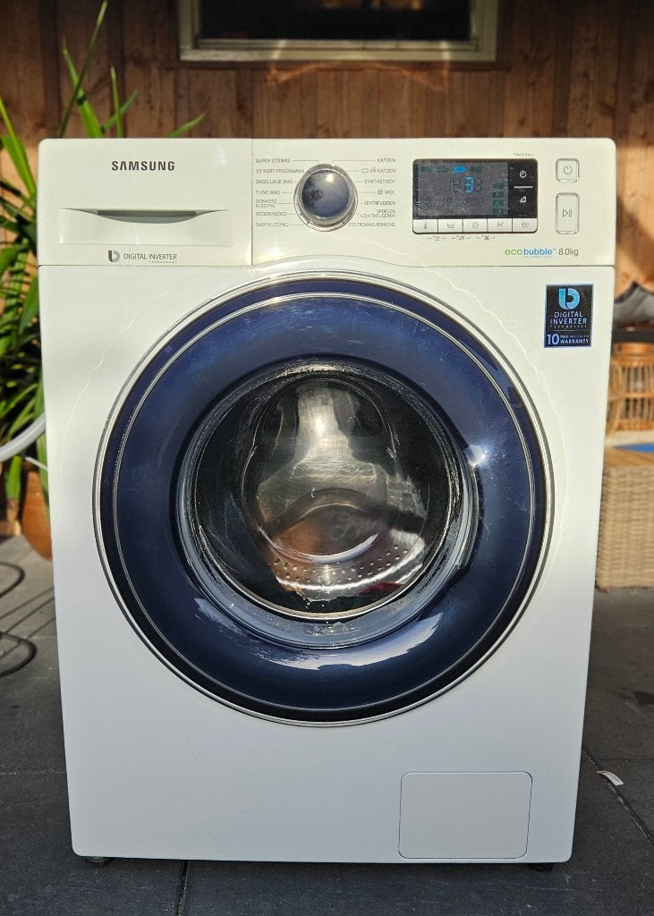 Samsung Ecobubble 8 kg wasmachine 1400 toeren Nieuwe lagers, Ophalen, Gebruikt, 85 tot 90 cm, 1200 tot 1600 toeren
