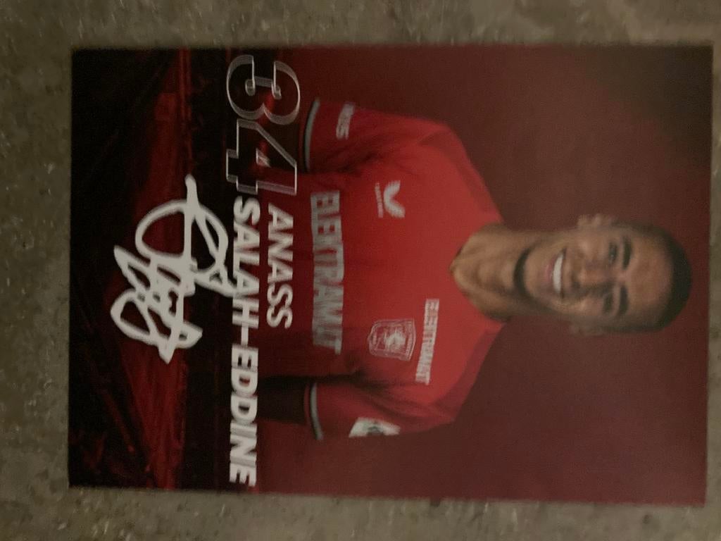 FOTOKAART ANAS-SALAH EDDINE FC TWENTE/PSV, Ophalen of Verzenden, Zo goed als nieuw, PSV, Spelerskaart