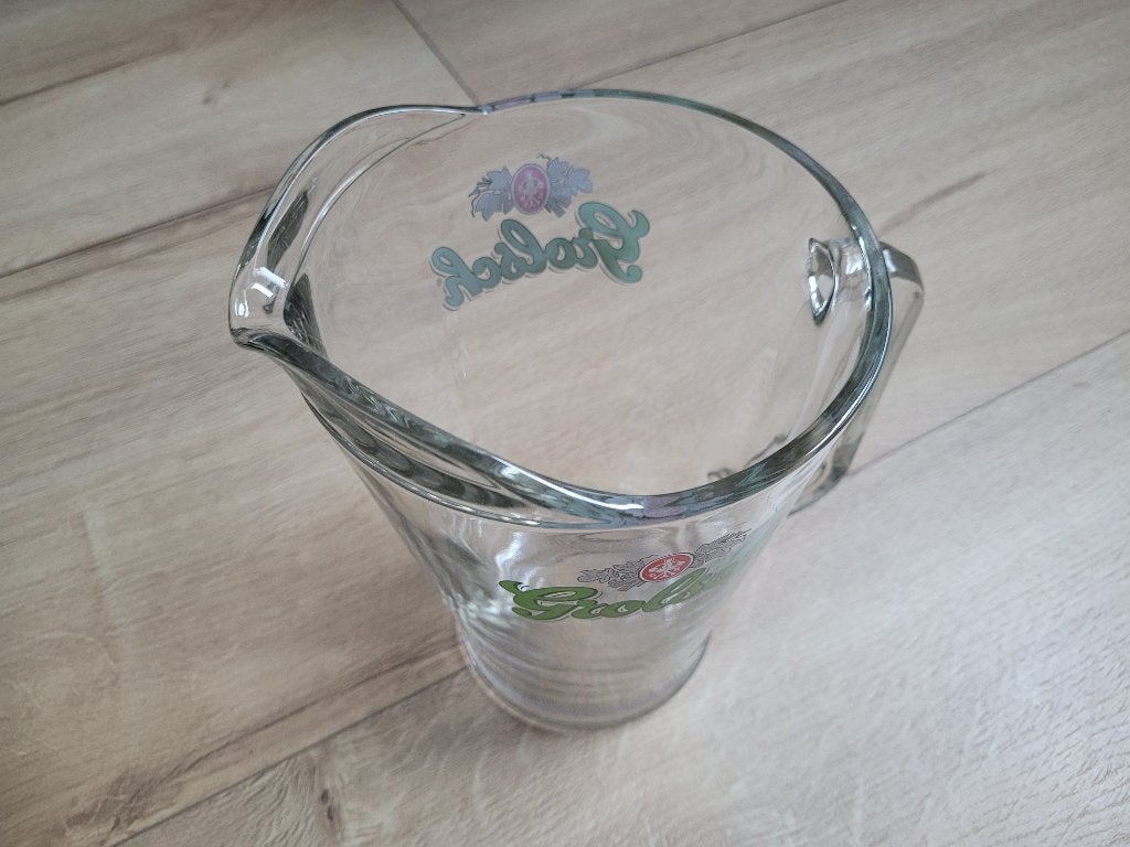 GROLSCH Pitcher glazen bierkan 1,8 liter ~ LG6100, Ophalen of Verzenden, Zo goed als nieuw, Overige typen, Grolsch