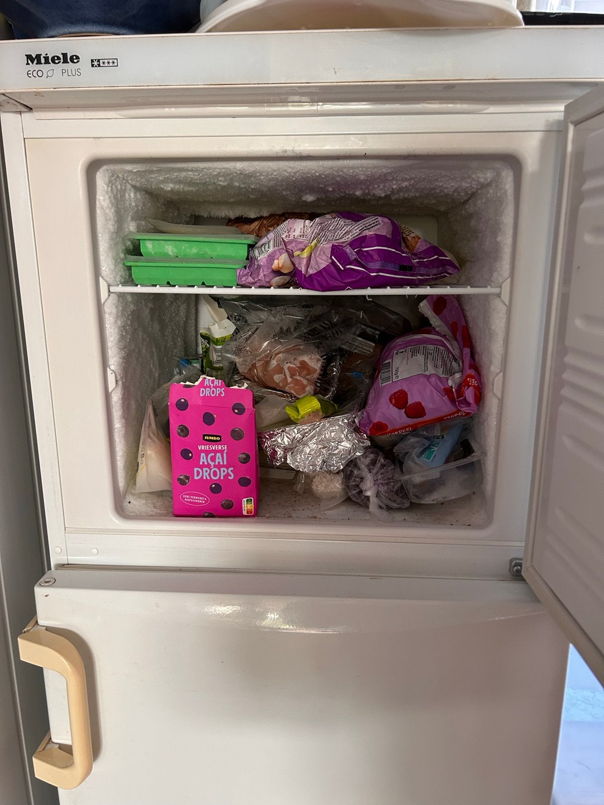 Miele Koel-vriescombinatie - Ideaal voor studentenhuis!, Witgoed en Apparatuur, Ophalen, Gebruikt, 200 liter of meer, 60 cm of meer