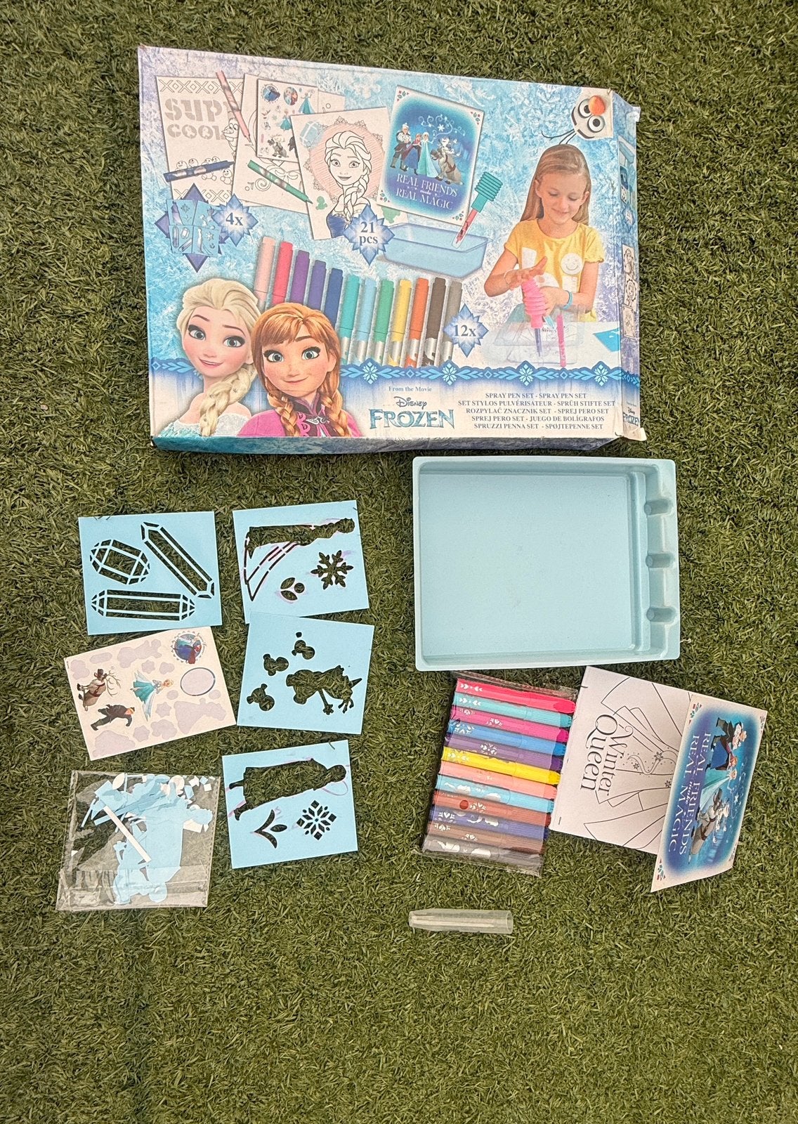 Disney Frozen Spray Pen Set (blaaspennenset), Ophalen, Zo goed als nieuw, Overige typen