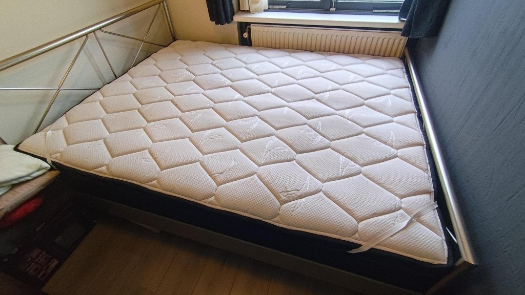 Tweepersoons bedframe 160x210cm, Ophalen, Gebruikt, Tweepersoons, Metaal