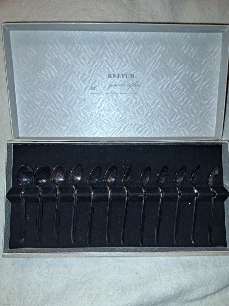 12 Vintage Keltum theelepels van Gerritsen & van Kempen, Ophalen