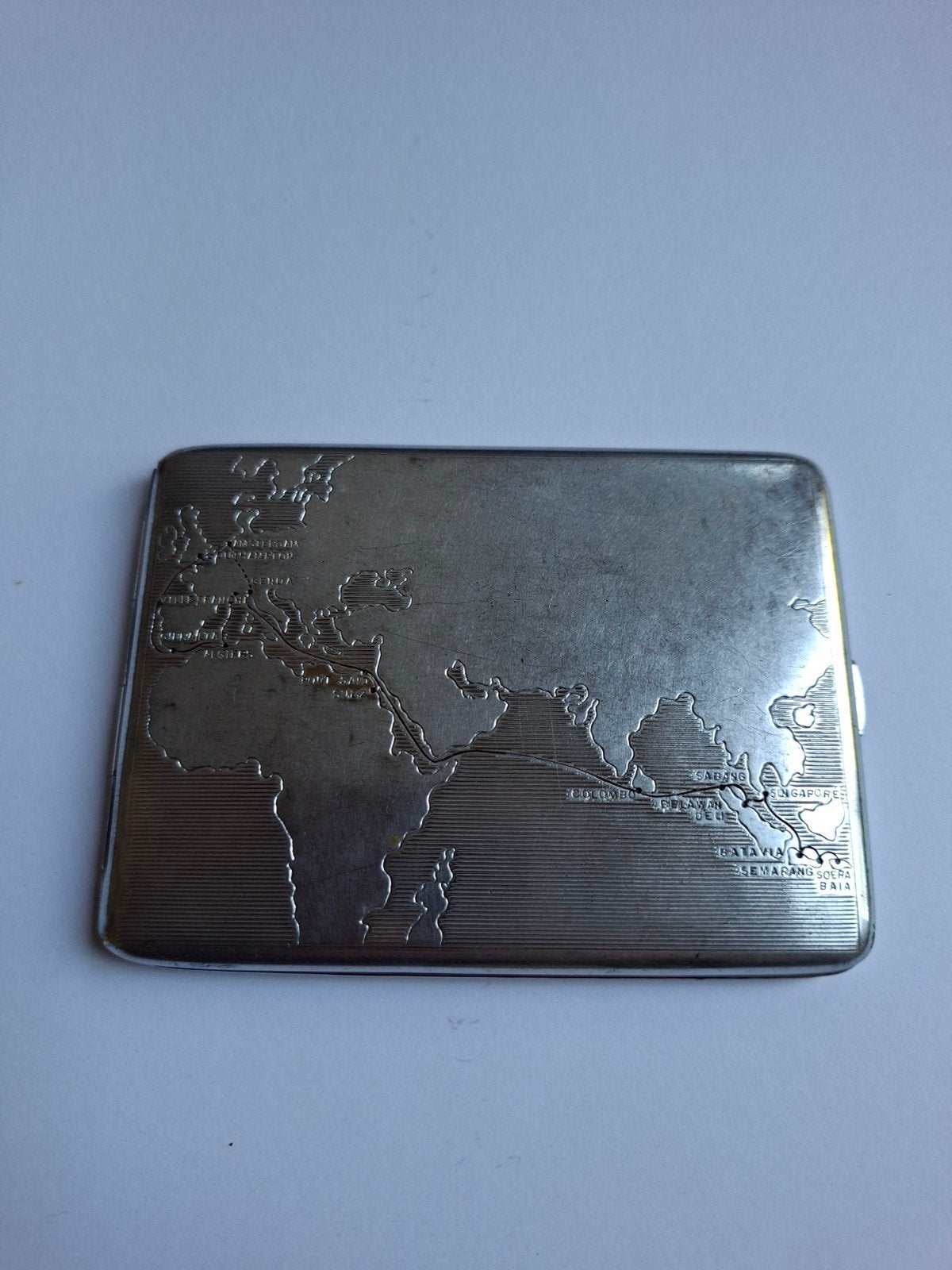 Vintage Sigarettenetui Rotterdamsche Lloyd (ca. 1930), Verzamelen, Ophalen of Verzenden, Gebruikt