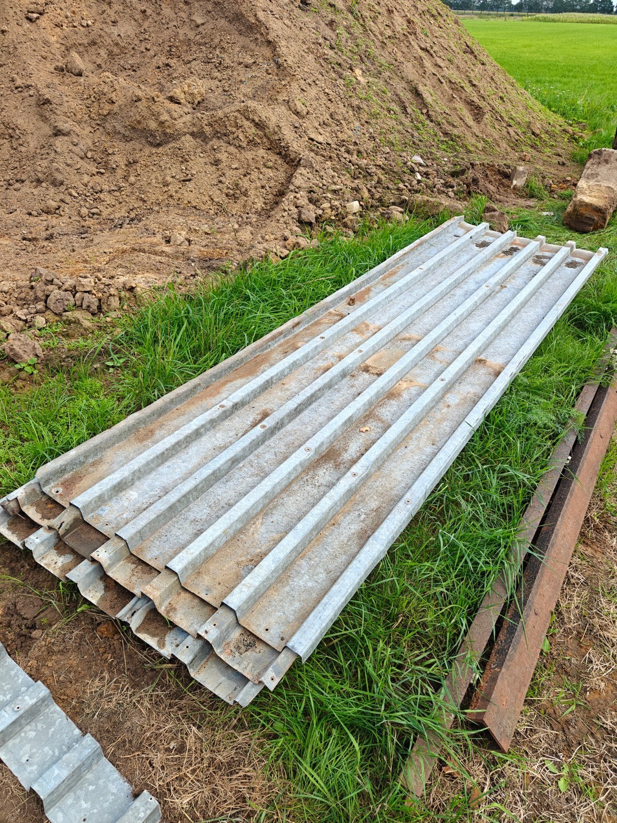 Stalen golfplaten 3stuks 317x94cm, Ophalen, Gebruikt, IJzer