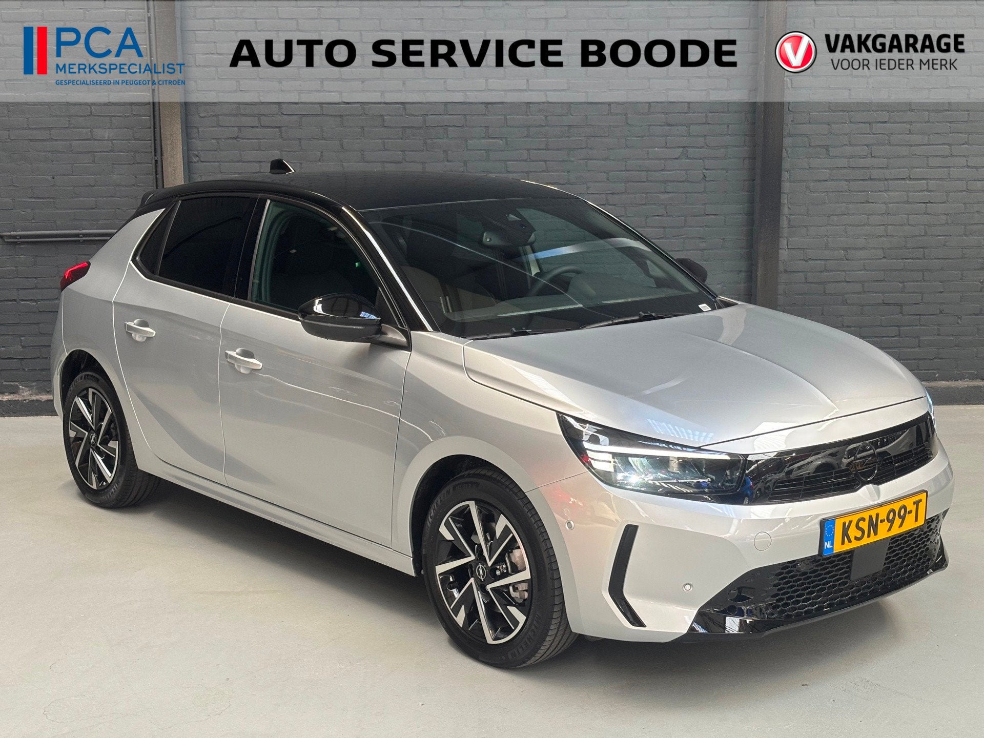 Opel CORSA 1.2 Turbo (100 pk) GS - half leder - groot naviga, Auto's, Voorwielaandrijving, 101 pk, Gebruikt, Leder en Stof