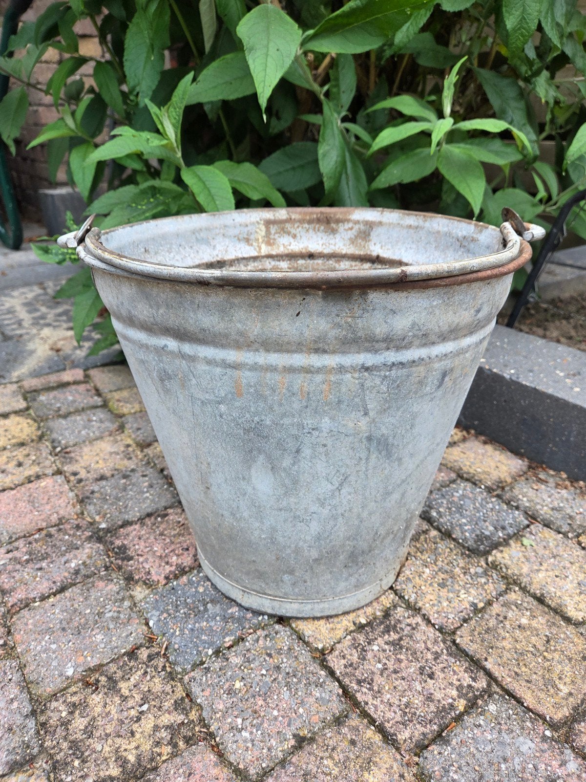 Zinken emmer, bodem is waterdicht, Ophalen, Gebruikt, Minder dan 30 cm, Rond