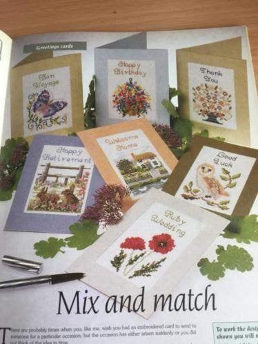 patroon kaarten borduren mix and match, Hobby en Vrije tijd, Ophalen of Verzenden, Zo goed als nieuw, Overige thema's, Overige typen