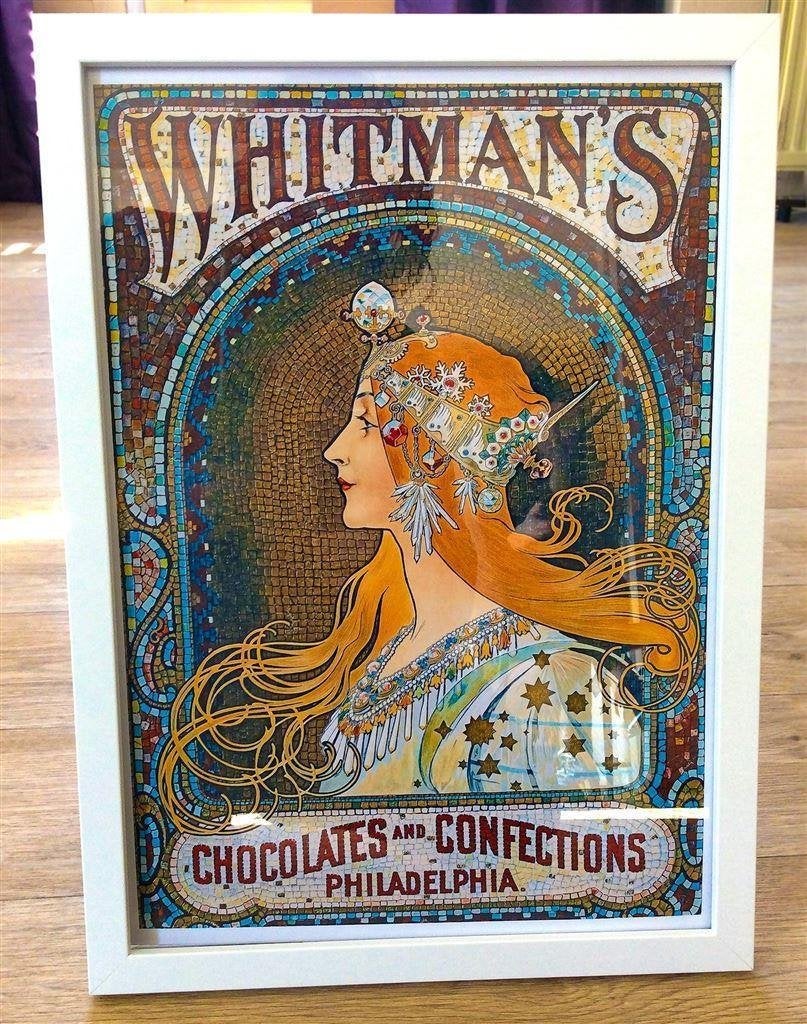 ALPHONSE MUCHA Whitman\'s Chocolate Poster in Lijst, Verzenden