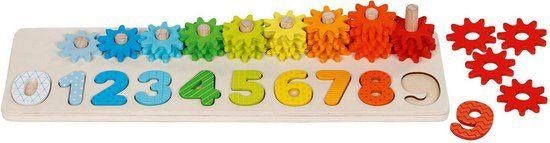 Goki Houten Sorteerspel Leren Tellen met Tandwielen, Nieuw, Ophalen of Verzenden, Www.loods56.nl, X