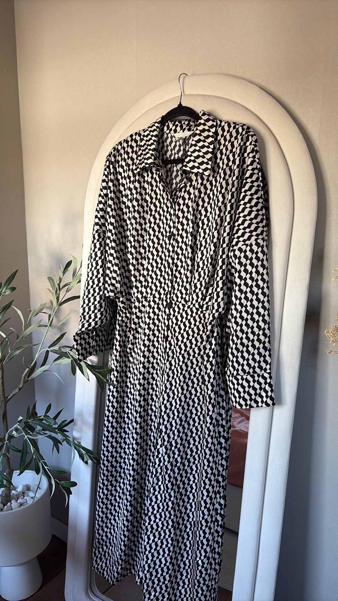 Lange jurk H&M maat m, Ophalen of Verzenden, Zo goed als nieuw, Maat 38/40 (M), Onder de knie