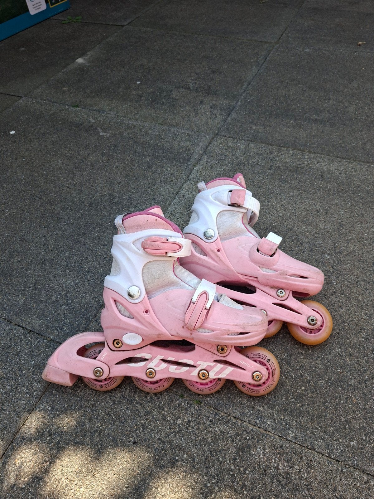 Skeelers meisjes roze, verstelbaar maat 30-33, Ophalen, Kinderen, Inline skates 4 wielen, Verstelbaar