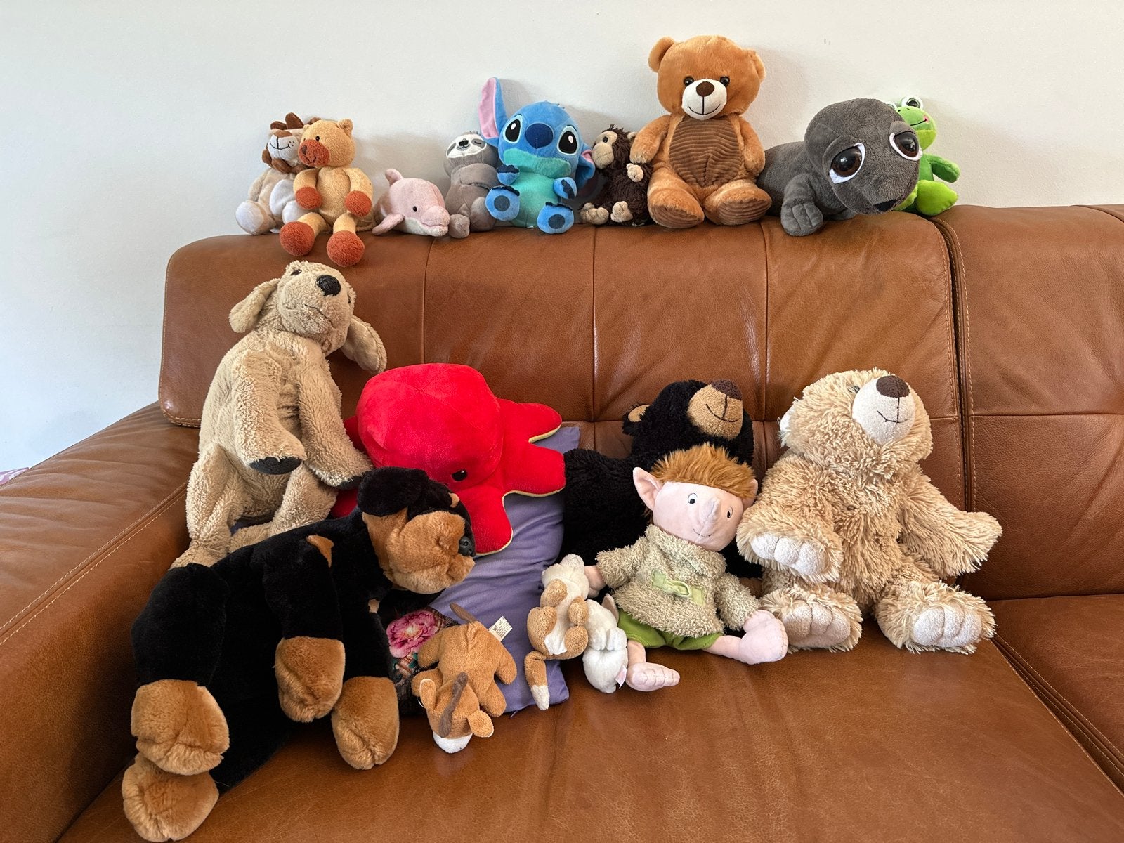 Grote collectie knuffels: diverse dieren en karakters, Gebruikt, Disney, Middelgroot (20 tot 80 cm), Bruin