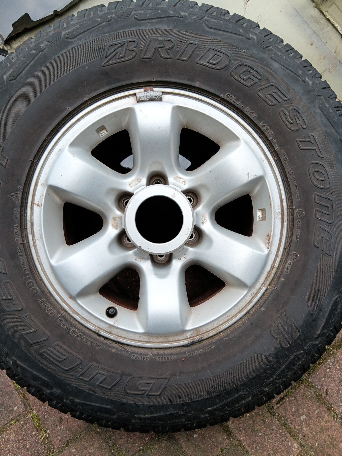 Nissan patrol velgen met banden, Ophalen, Gebruikt, Velg(en), 16 inch