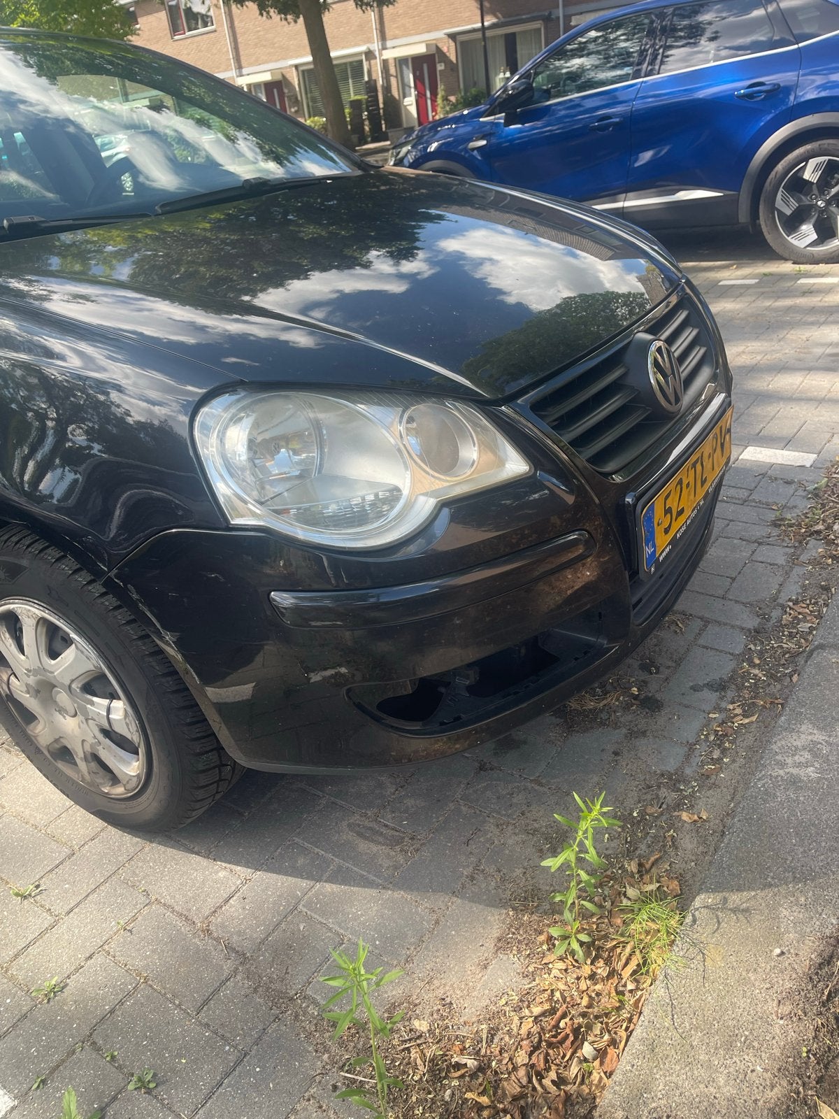 Volkswagen Polo 1.4 16V 59KW 2007 Zwart, Ophalen, Gebruikt, Volkswagen, Voor