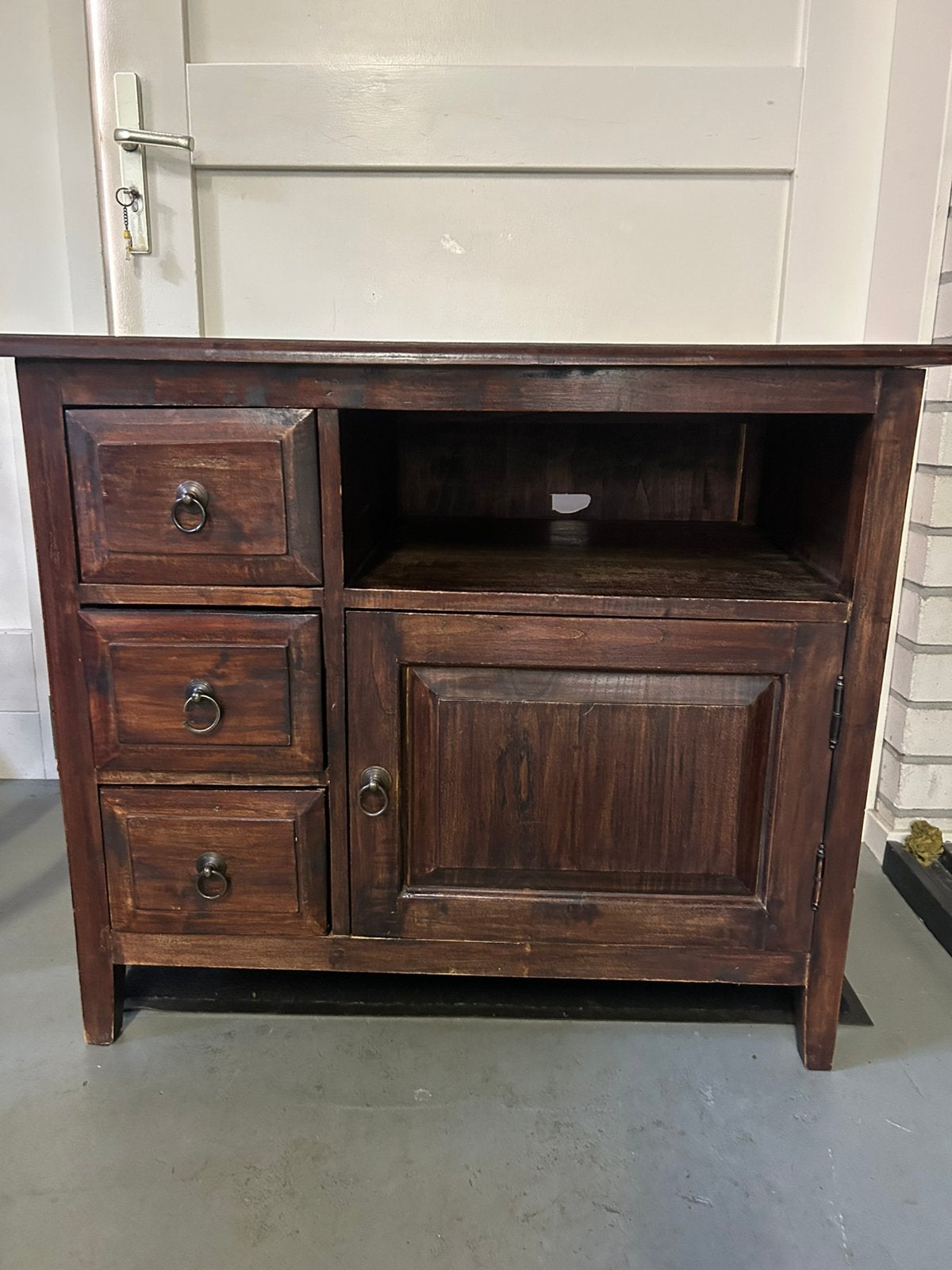 Teak kastje, Ophalen, Gebruikt, Teakhout, 50 tot 100 cm