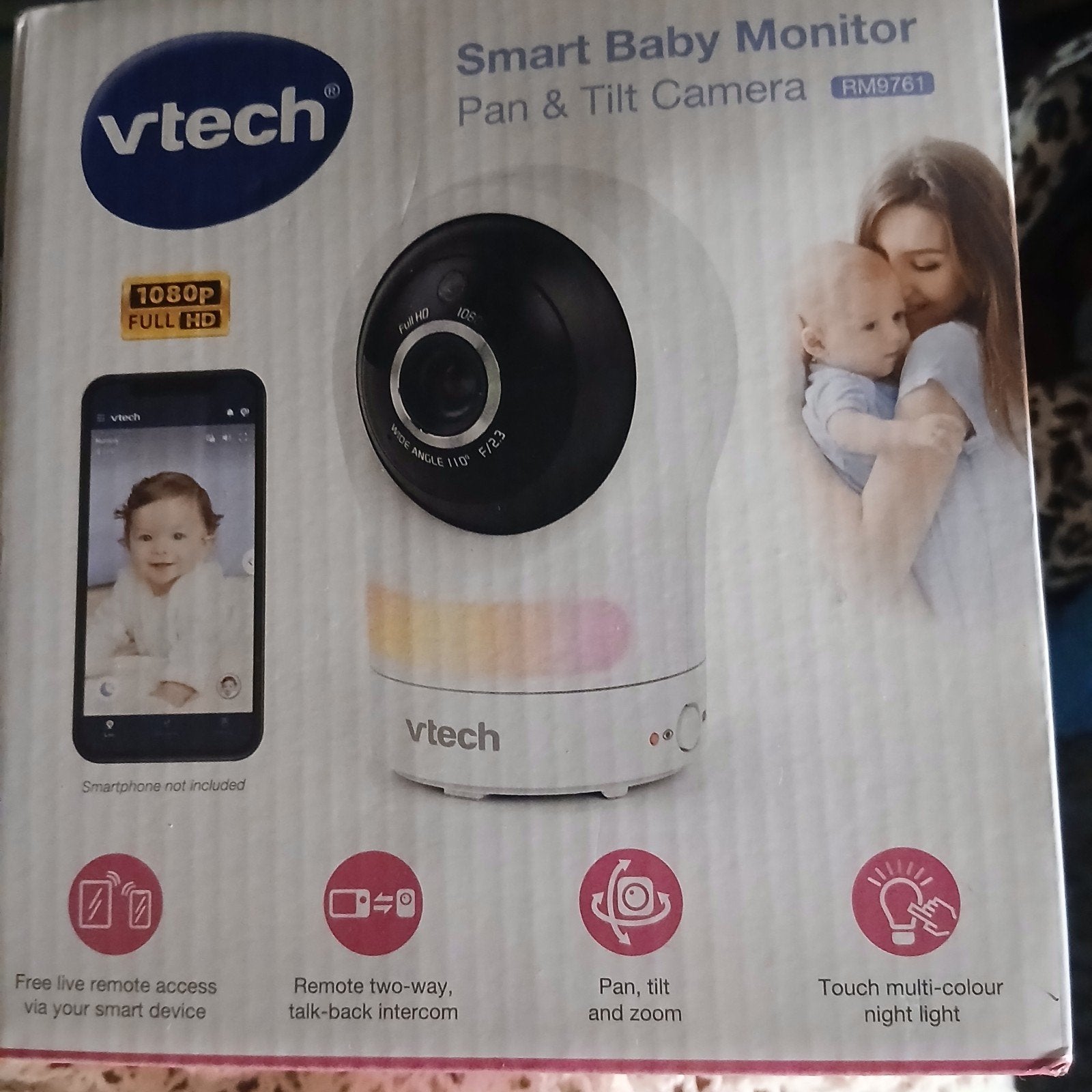 Vtech Smart Baby Monitor RM9761 - 1080p Pan & Tilt Camera, Kinderen en Baby's, Ophalen of Verzenden, Nieuw, 250 meter of meer