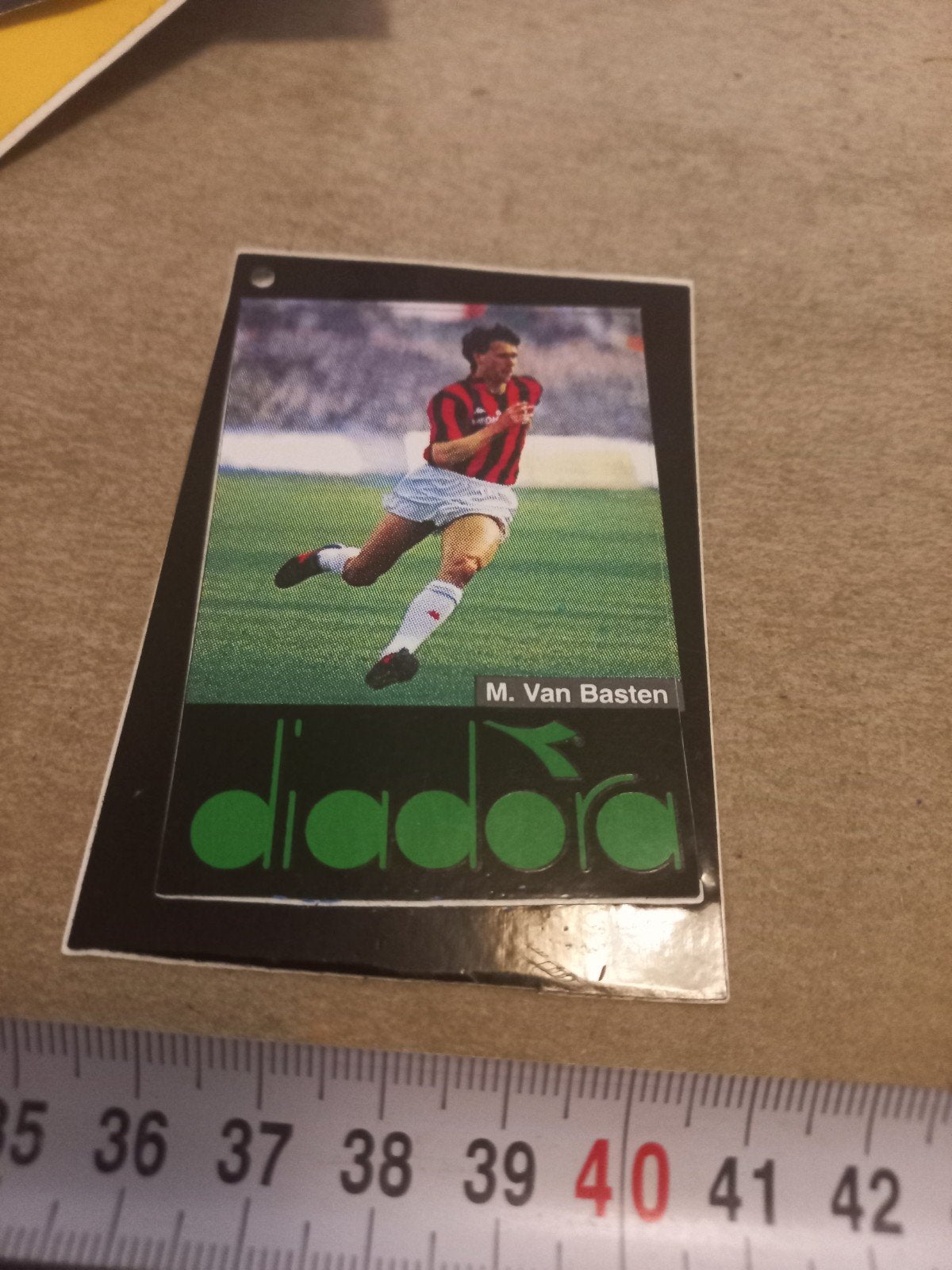 Marco van Basten Diadora sticker, Ophalen of Verzenden, Gebruikt