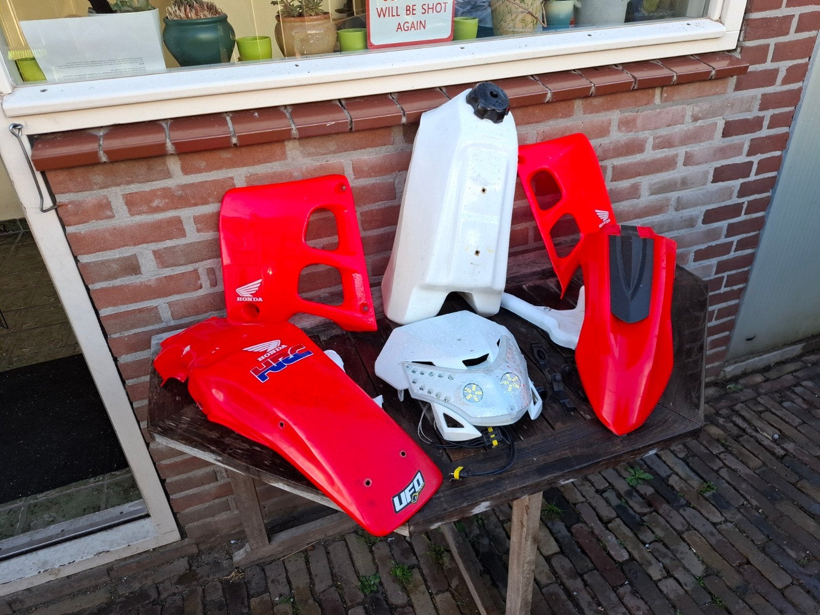 honda cr tank kappen spatborden, Motoren, Ophalen of Verzenden, Gebruikt