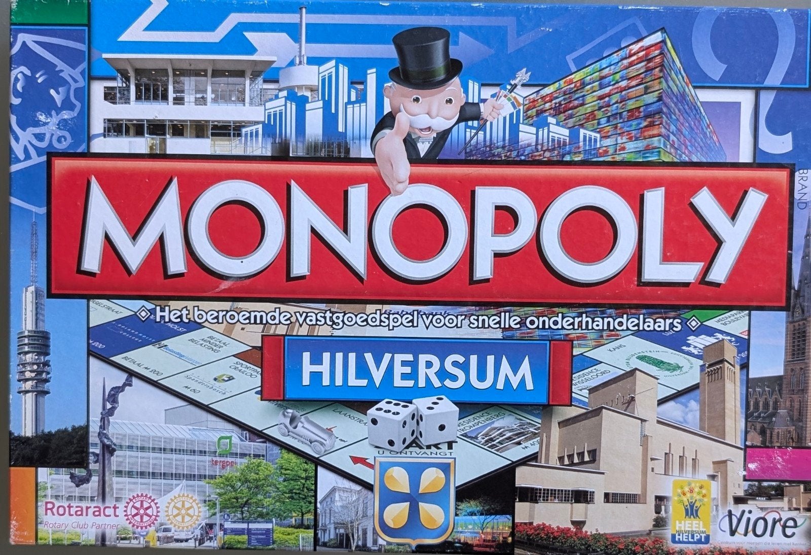 Monopoly HILVERSUM, Vijf spelers of meer, Ophalen of Verzenden, Zo goed als nieuw