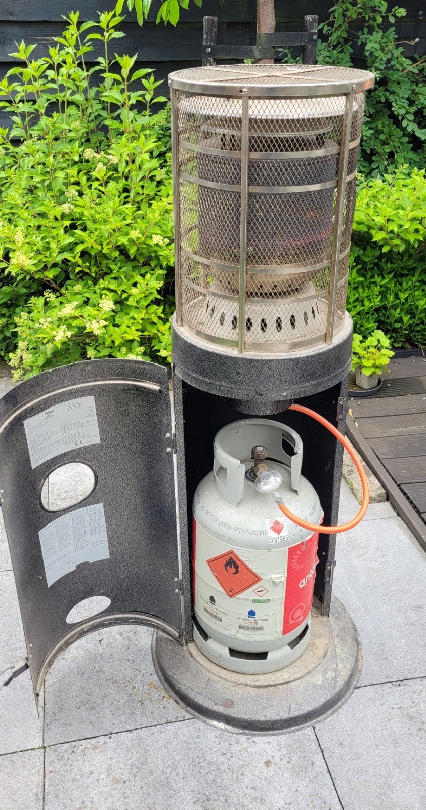 Heater, Terrasverwarmer op gas. Laatste kans., Tuin en Terras, Ophalen, Draaibaar, Gebruikt, Vloer