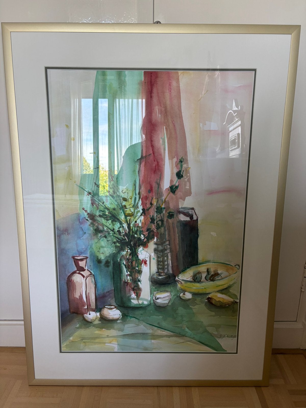 Aquarel, Ophalen, Minder dan 50 cm, Schilderij