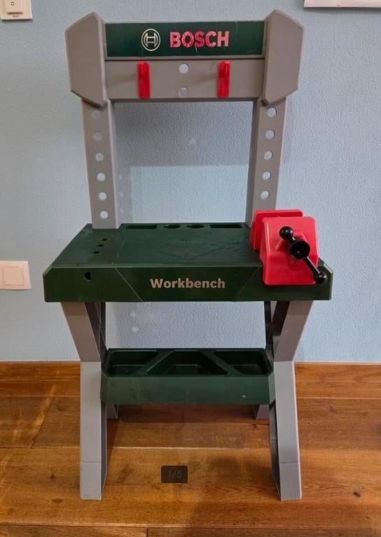 Bosch Werkbank -Speelgoed Werkbank,workbench met gereedschap, Ophalen, Gebruikt