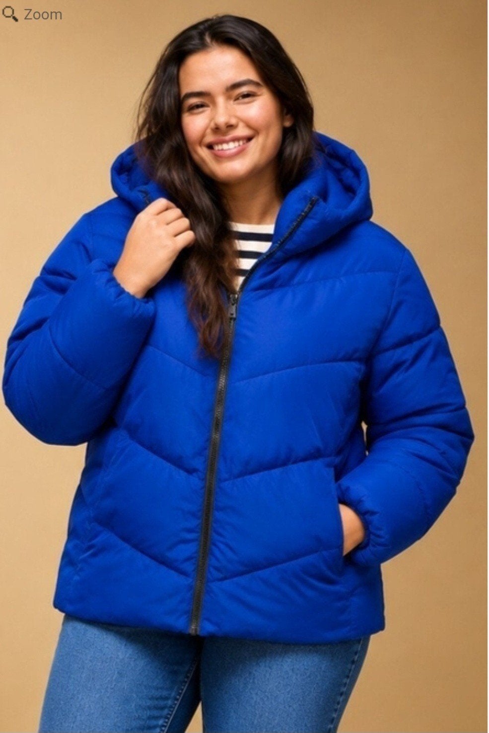 Blauwe winterjas Carclair van Only Carmakoma Maat 50/52 L, O, O, Blauw, O
