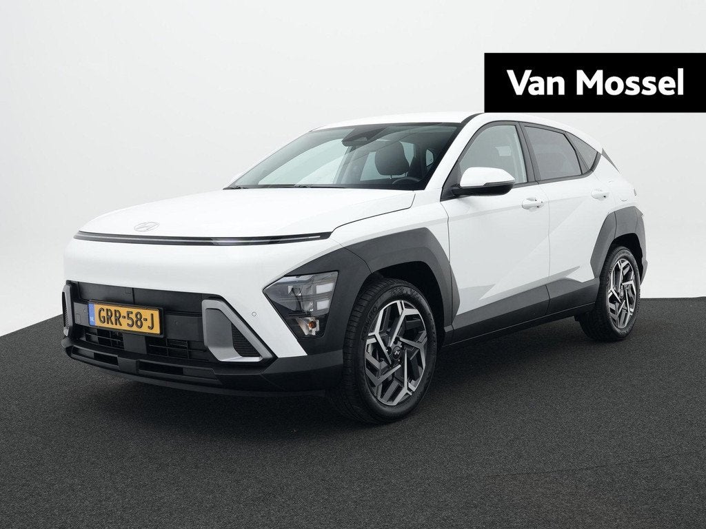 Hyundai Kona 1.6 GDI HEV Comfort | Achteruitrijcamera | Adap, Auto's, Hyundai, 12 maanden, Stof, Gebruikt, Wit