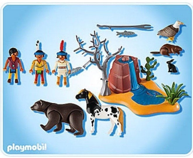 Playmobil_5252 - Western - Indiaantjes met dieren, Ophalen of Verzenden, Zo goed als nieuw, Overige series, Overige typen