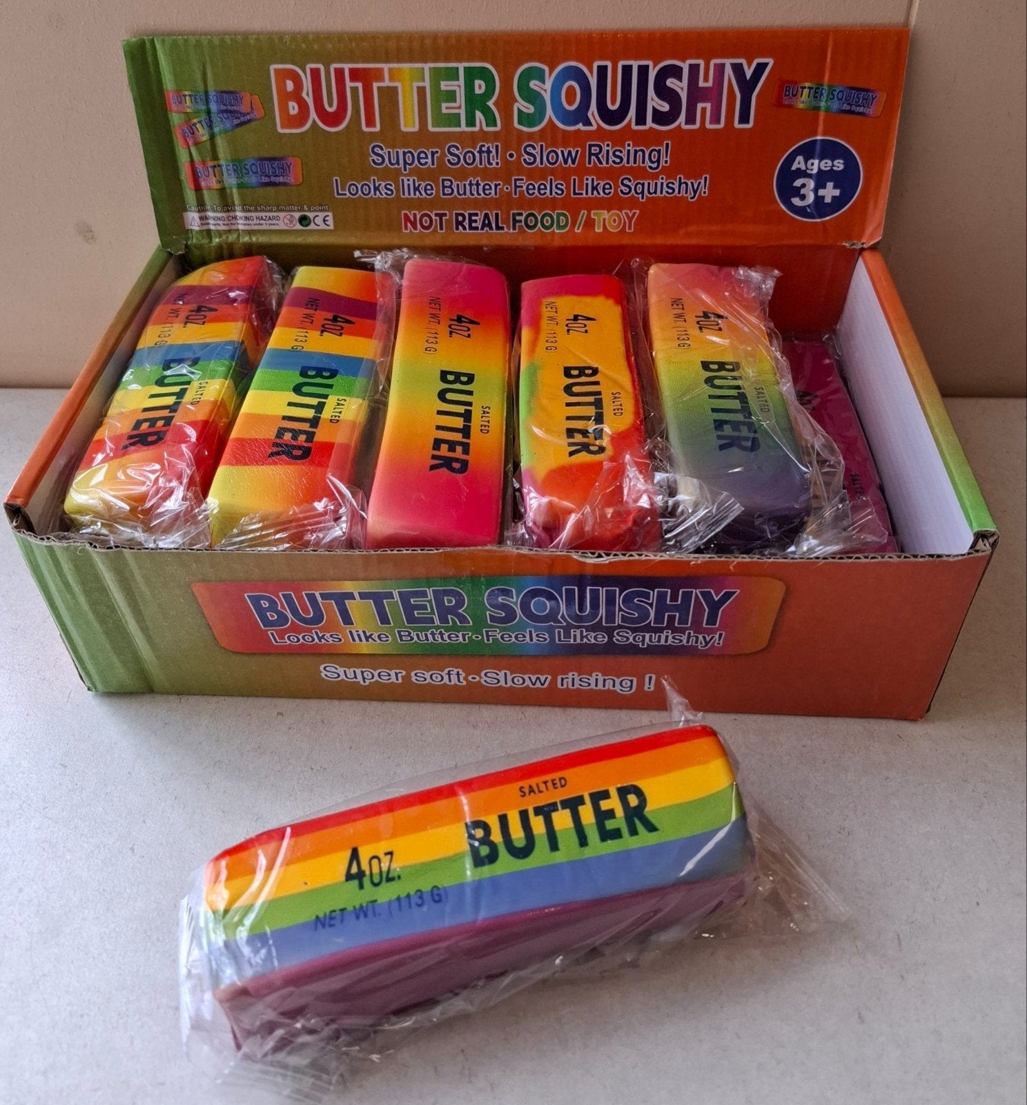 Squishy Butter Regenboog tik tok trend € 3,- incl btw, ., Jongen of Meisje, Nieuw, Ophalen of Verzenden