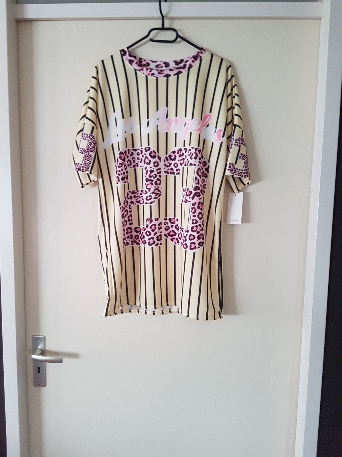 Dames t-shirt geel met opdruk one size, Verzenden, Nieuw, Geel, Korte mouw