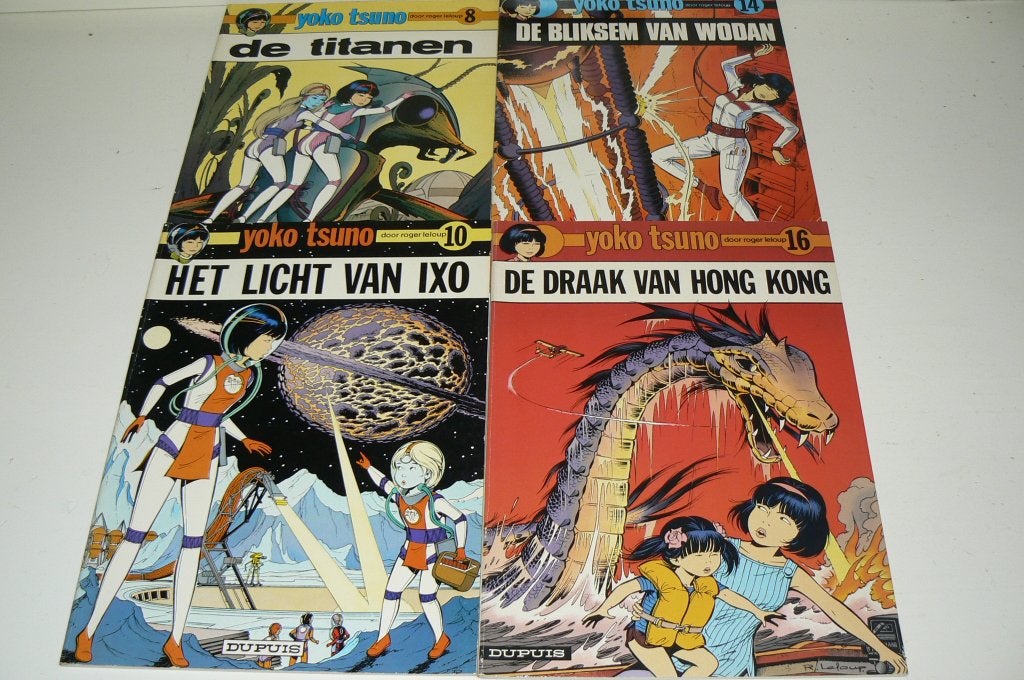 Verzameling van 4 Yoko Tsuno albums. Ook losse verkoop., Meerdere stripboeken, Ophalen of Verzenden, Zo goed als nieuw, Roger Leloup