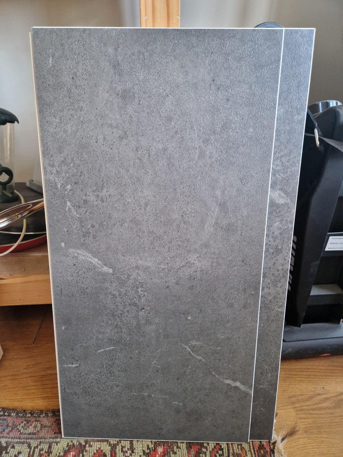 GAMMA click PVC Burano tegel marmer antraciet betonlook, Ophalen, 50 tot 150 cm, Nieuw, 10 m² of meer