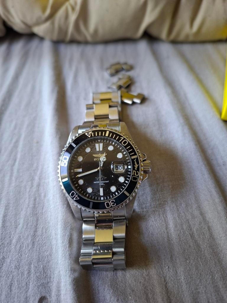 Invicta pro diver, Sieraden, Tassen en Uiterlijk, Horloges | Heren, Overige merken, Staal, Staal, Polshorloge